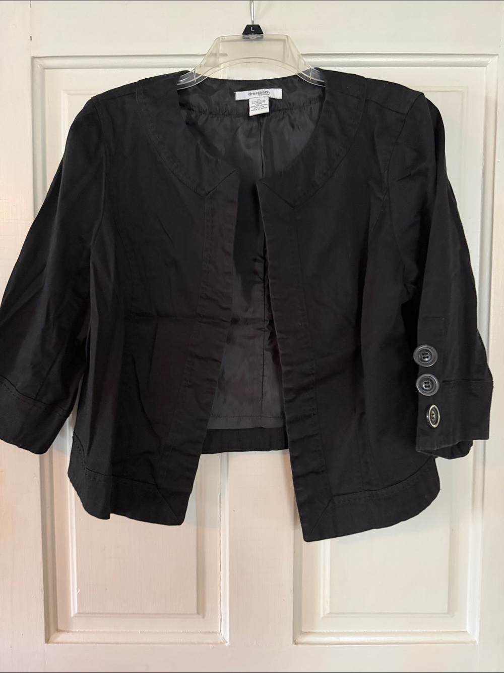 Three-Quarter Sleeve Black Jacket - Kenneth Cole Reaction
